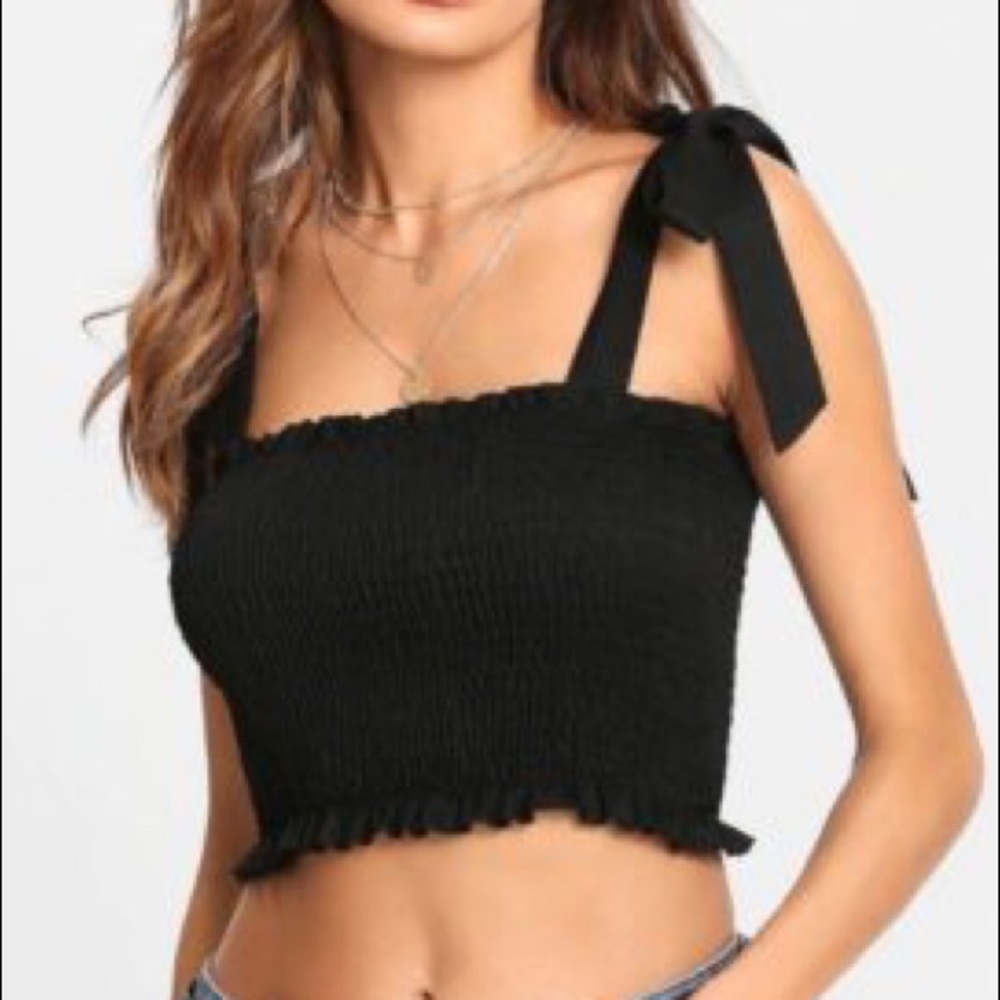 smocked tank top